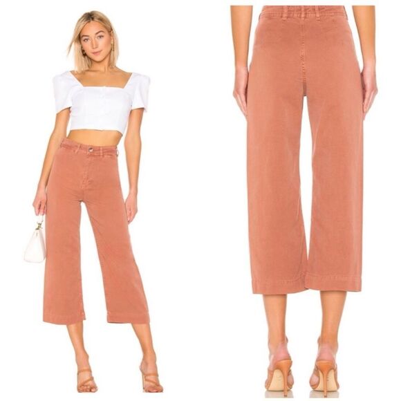 Free People Patti Crop Pants In Rose Size 26 - Picture 1 of 12